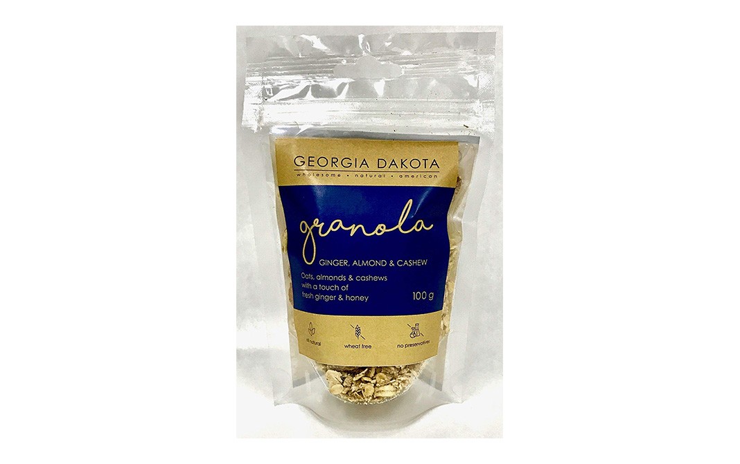 Georgia Dakota Granola - Ginger, Almond & Cashew    Pack  100 grams